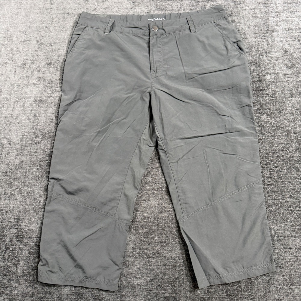 Columbia PFG Omni-Shade Gray Capri‎ Pants Womens 14 Hiking Fishing Crops